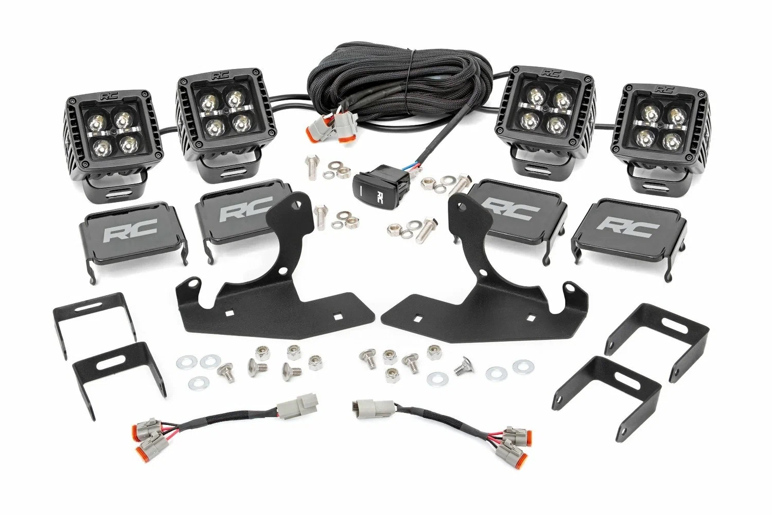 Fits Silverado 1500_2500HD_3500HD LED Light Fog 2_ Black Pairs x2 DRL 70762DRL